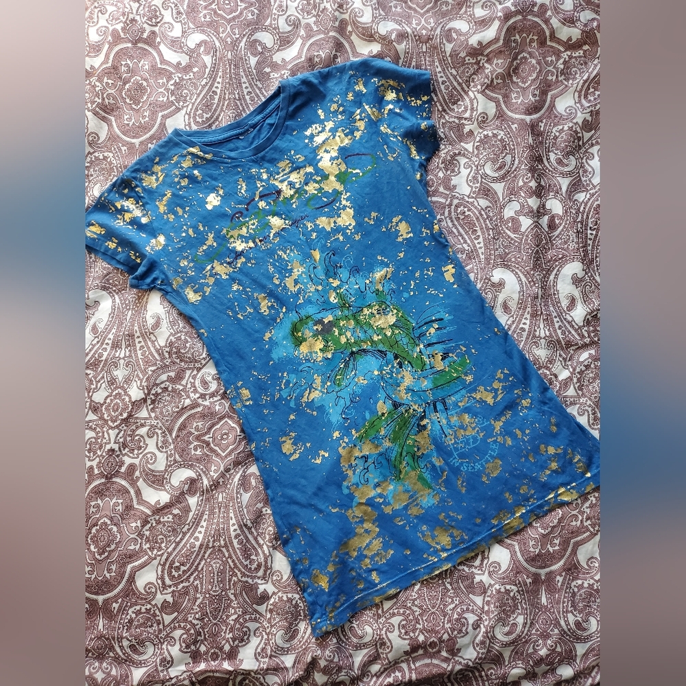 VTG Y2K Ed Hardy Fish Tshirt